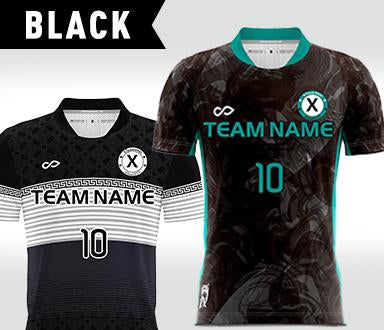 COLOR BLACK - MEN'S FOOTBALL SHIRTS