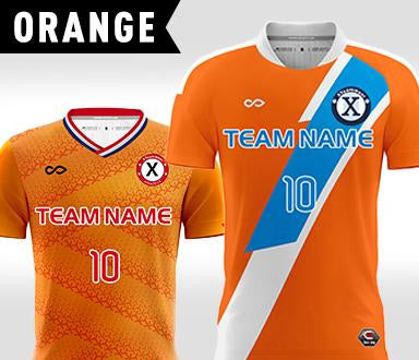 COLOR ORANGE - MEN'S FOOTBALL SHIRTS