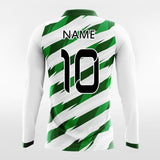 Custom Green Thorn Long Sleeve Soccer Jersey