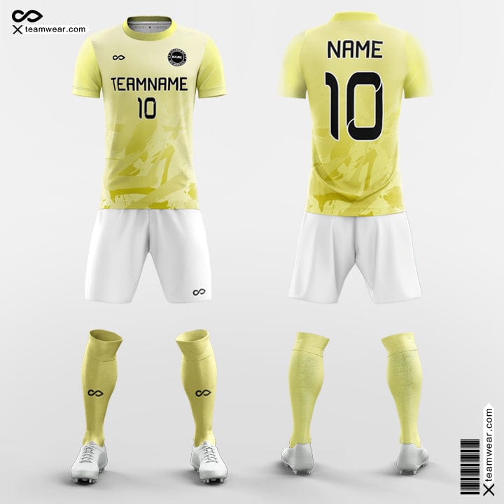 Yellow Custom Youth Soccer Jerseys with Shorts