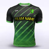 Green and Black Panther Soccer Jersey