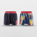 Colorful Black Customized Reversible Training Shorts