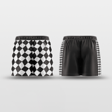 Black&White Plaid Custom Training Shorts