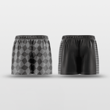 Grey Plaid Custom Training Shorts