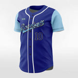 Blue Men Baseball Jersey