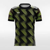 Custom Black & Green Men's Soccer Jersey