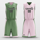 Pink&Green Custom Reversible Basketball Set