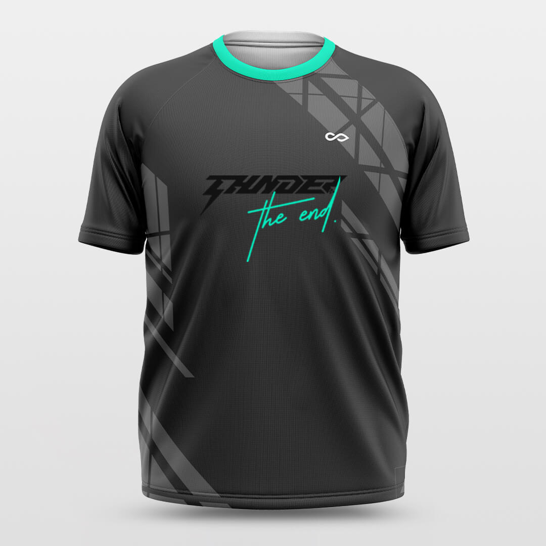 Black Short Sleeve Jersey Design