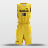 Latitude and Longitude Sublimated Basketball Set Yellow