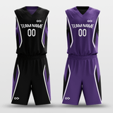 Black & PurpleCustom Reversible Basketball Set