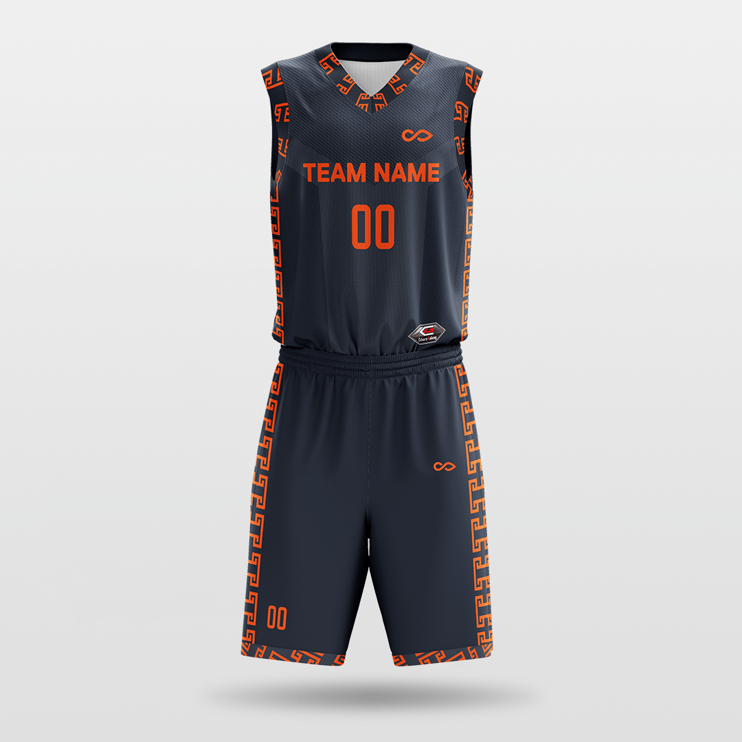 Darkgrey Sublimated Basketball Uniform