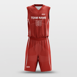 Latitude and Longitude Basketball Set Design Red