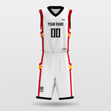 White Hero Sublimated Basketball Set