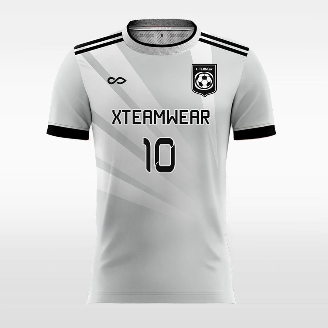 Grey Customized Men's Sublimated Soccer Jersey Design