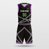 Black Stripe Fission Customized Basketball Set