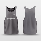 Grey Plaid Dry-Fit Basketball Bibs