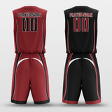 Red&Black Custom Sublimated Basketball Set