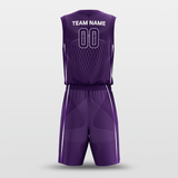 Latitude and Longitude Sublimated Basketball Team Set Purple