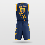 Navy Thunder Sublimated Basketball Set