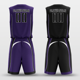 Black&Purple Custom Sublimated Basketball Set