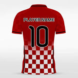 Red Plaid Football Shirts Design