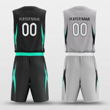 Black&Gray Custom Sublimated Basketball Set