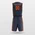 Darkgrey Custom Basketball Uniform