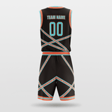 Black Stripe Fission Customized Basketball Set