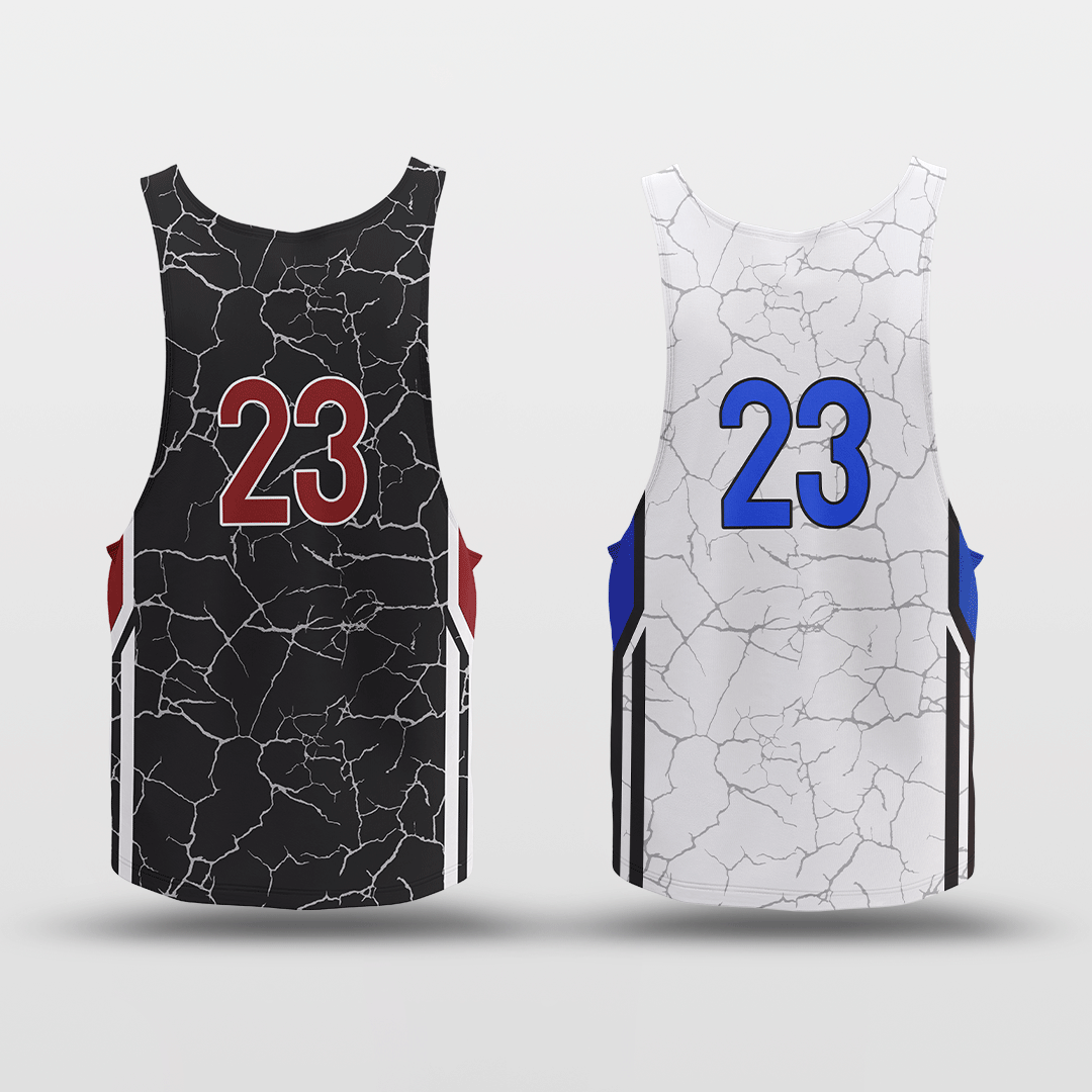 Cracking Customized Reversible Basketball Jersey