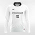 White Long Sleeve Soccer Jersey