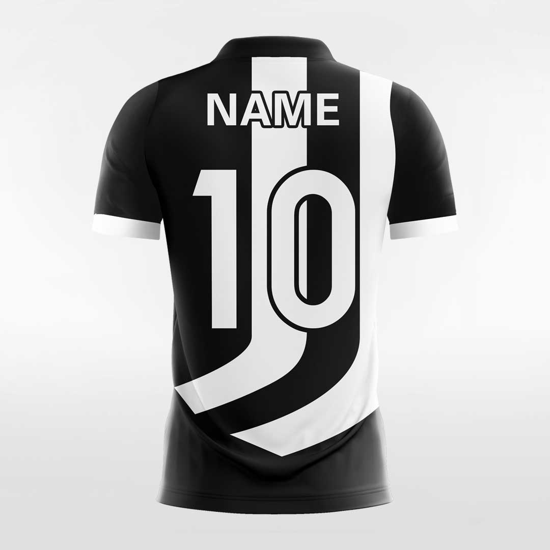 Custom White & Black Men's Sublimated Soccer Jersey