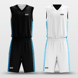 Black&White Ice Flower Sublimated Basketball Set