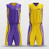 Purple&Yellow Classic33 Sublimated Basketball Set