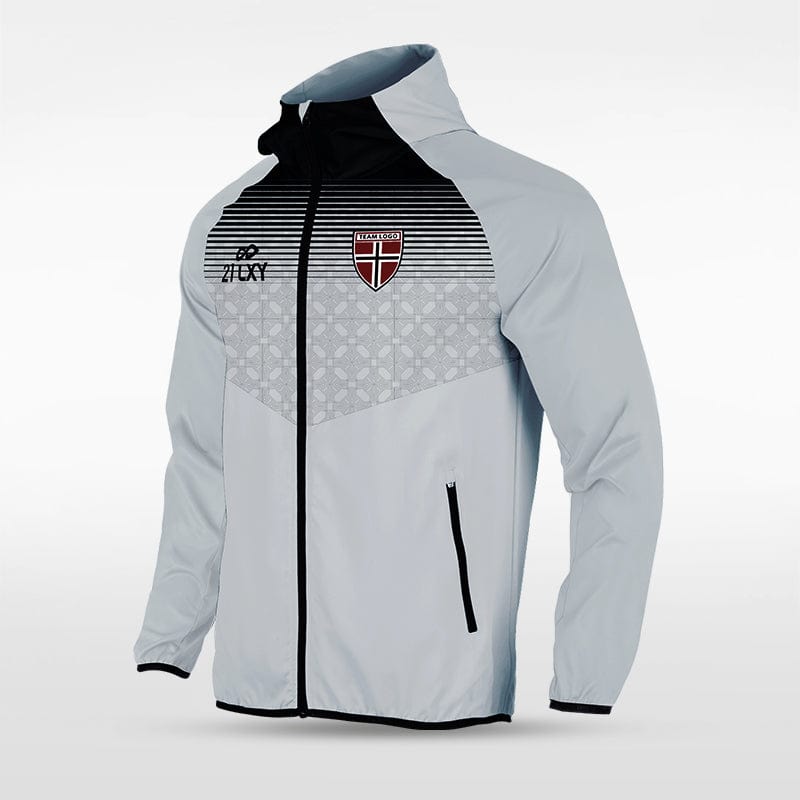 Gray Historic Greek Full-Zip Jacket Design