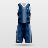 Blue Sublimated Basketball Set