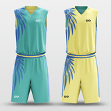 Cyan&Yellow Classic 68 Sublimated Basketball Set