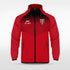 Red Historic Greek Customized Full-Zip Jacket Design