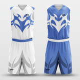 Blue&White Baron Customized Basketball Set