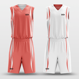 Watermelonred&White Murmur Sublimated Basketball Set