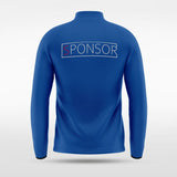 Blue Embrace Mirror Customized Full-Zip Jacket Design