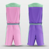 Pink&Purple Classic 68 Reversible Basketball Set