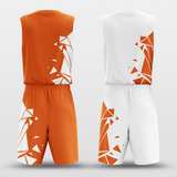 White&Orange Men Baseball Jersey