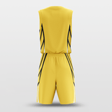 Yellow Sublimated Basketball Uniform