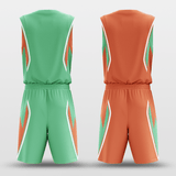 Green & Orange Plume Reversible Basketball Set