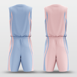 Pink&Blue Classic28 Reversible Basketball Set