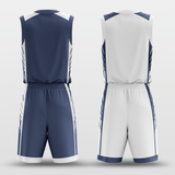 Navy&White Field Reversible Basketball Set