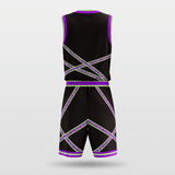 Black Stripe Fission Sublimated Basketball Set