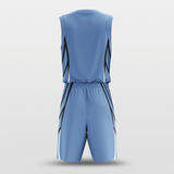 Blue Sublimated Basketball Uniform