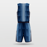 Blue Sublimated Basketball Uniform