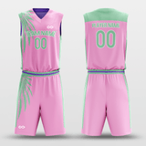 Pink&Purple Customized Classic 68 Reversible Basketball Set